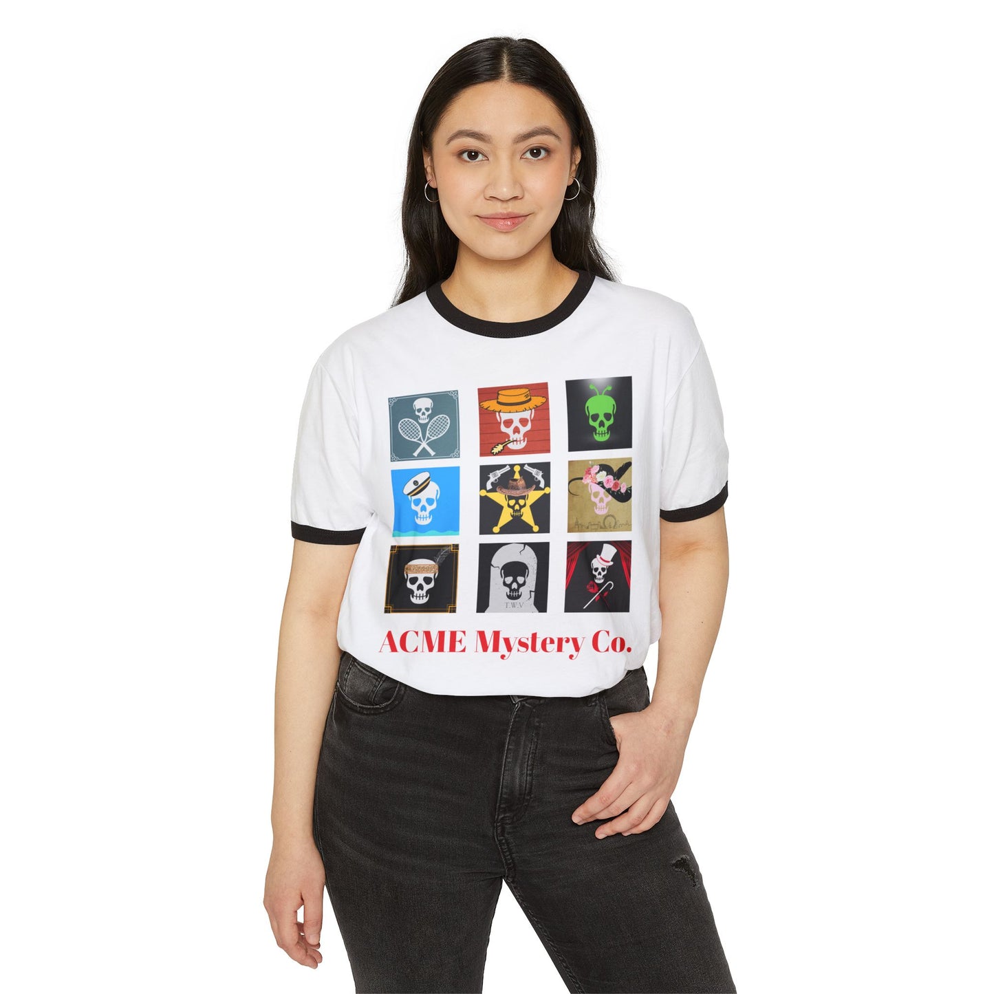 Skulls Cotton Ringer T-Shirt