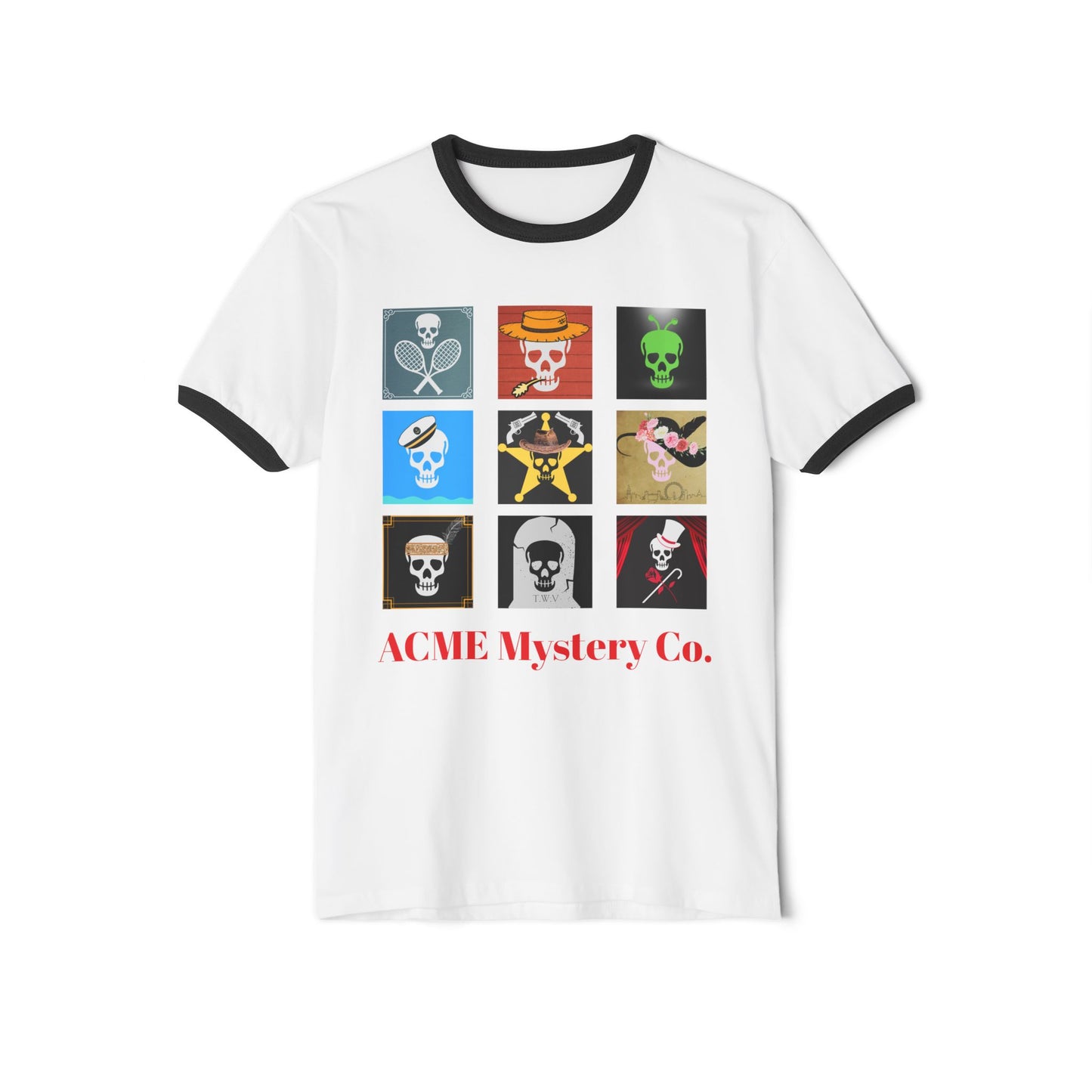 Skulls Cotton Ringer T-Shirt